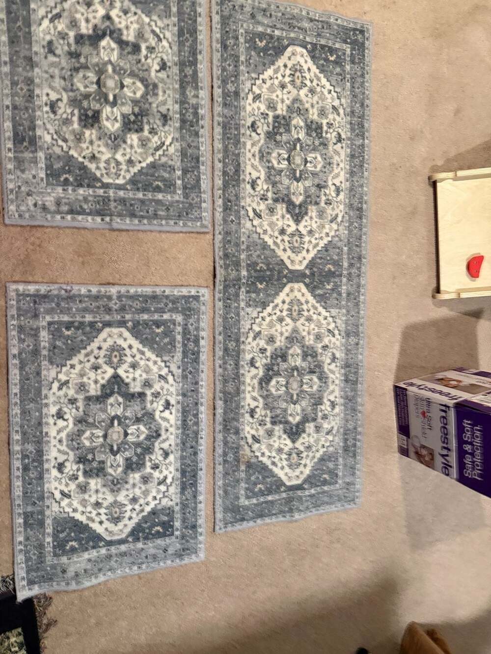 Nourison Cyrus Vintage Bohemian Blue Area Rug Set of 3
